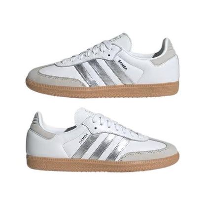 Adidas Samba OG White Silver Metallic Grey Women’s Perfect